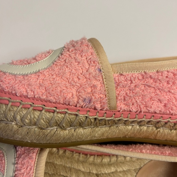 Gucci Dusty Pink Interlocking G Logo Terrycloth Espadrilles Size 6.5 Luxury! - Picture 7 of 12